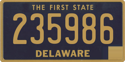 DE license plate 235986