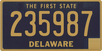 DE license plate 235987