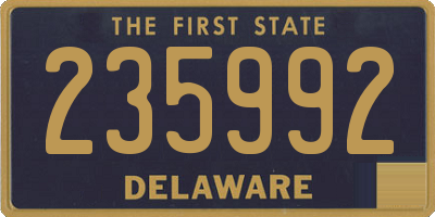 DE license plate 235992