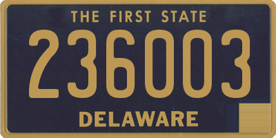 DE license plate 236003