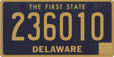 DE license plate 236010