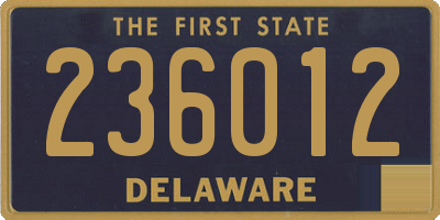 DE license plate 236012