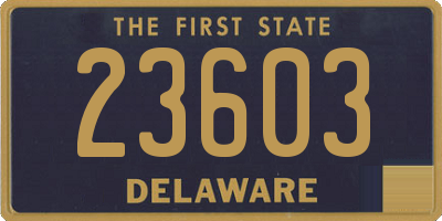 DE license plate 23603