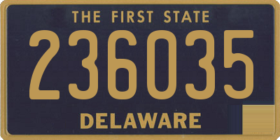 DE license plate 236035