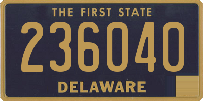 DE license plate 236040