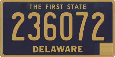 DE license plate 236072
