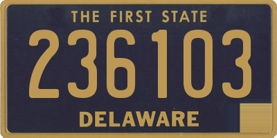DE license plate 236103