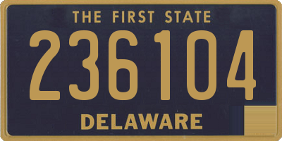 DE license plate 236104
