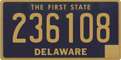 DE license plate 236108