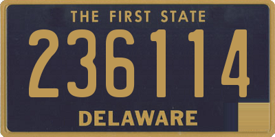 DE license plate 236114