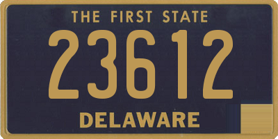 DE license plate 23612