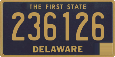 DE license plate 236126