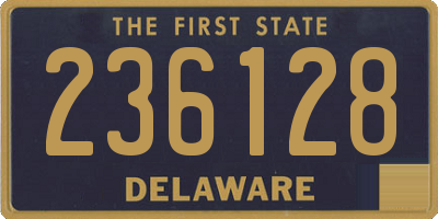 DE license plate 236128
