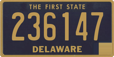 DE license plate 236147