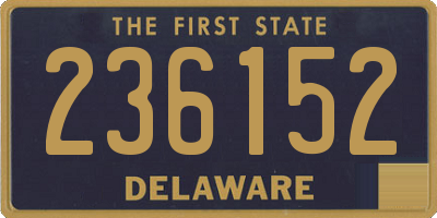 DE license plate 236152