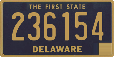 DE license plate 236154