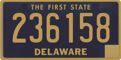 DE license plate 236158
