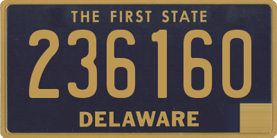 DE license plate 236160