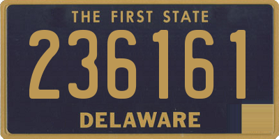 DE license plate 236161