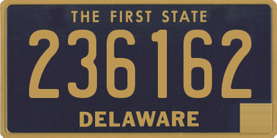 DE license plate 236162
