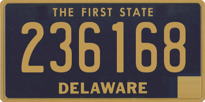 DE license plate 236168