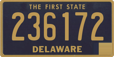 DE license plate 236172