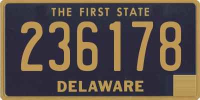 DE license plate 236178