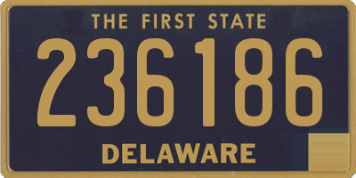DE license plate 236186