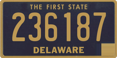 DE license plate 236187