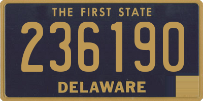 DE license plate 236190