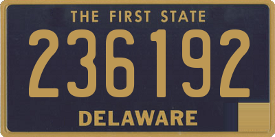 DE license plate 236192
