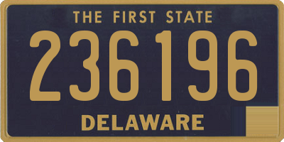 DE license plate 236196