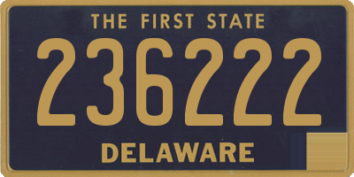 DE license plate 236222