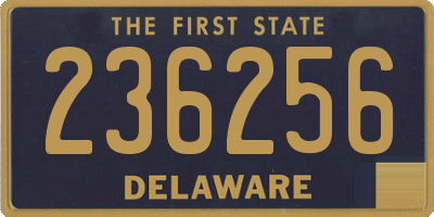DE license plate 236256