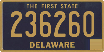 DE license plate 236260