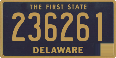 DE license plate 236261