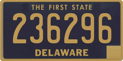 DE license plate 236296