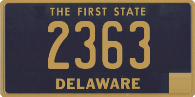 DE license plate 2363