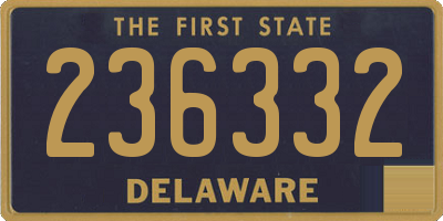 DE license plate 236332