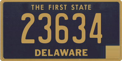 DE license plate 23634