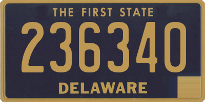 DE license plate 236340