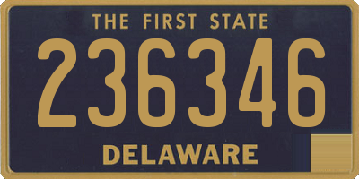 DE license plate 236346