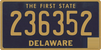 DE license plate 236352