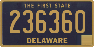 DE license plate 236360