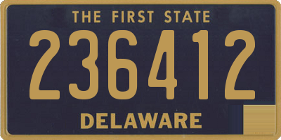 DE license plate 236412