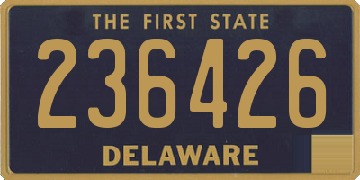 DE license plate 236426