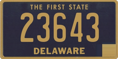 DE license plate 23643