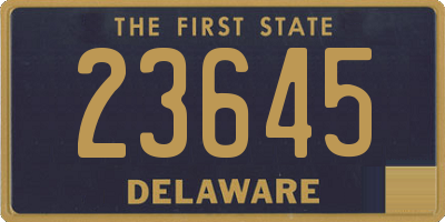 DE license plate 23645