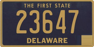 DE license plate 23647