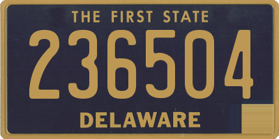 DE license plate 236504